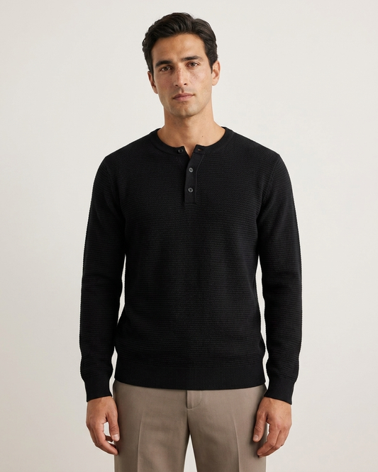 Mens Turtleneck Knitted Sweater Solid Color Sweater