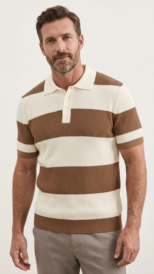 Short Sleeve Knit Polo